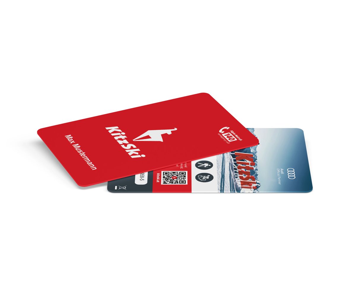 Randlos bedruckte Keycard KitzSki