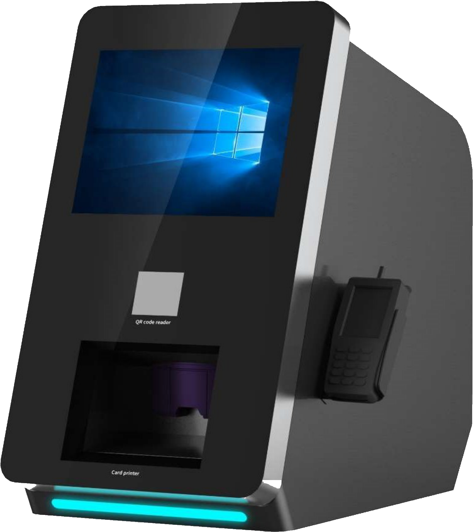 Medatec Pick-Up-Automat IPCS-400 mit Touchscreen, QR-Code-Scanner und Kartenausgabe